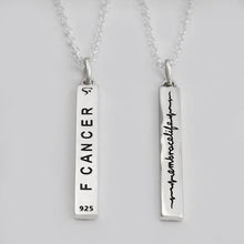 Load image into Gallery viewer, F Cancer Embrace Life Pendant - Sterling Silver
